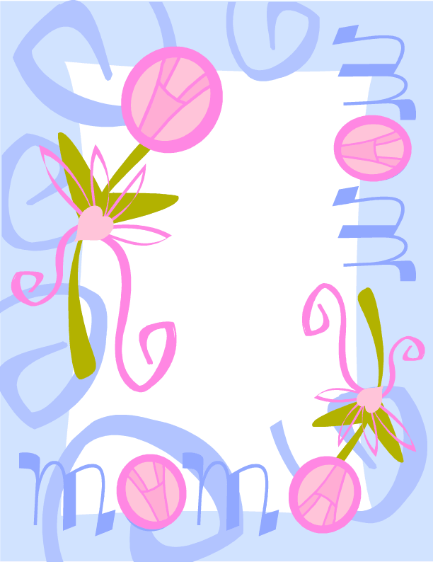 Blue & Pink Mothers Day Card. Instructions: Simply right click the image to 