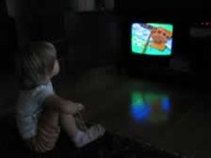 child watching tv